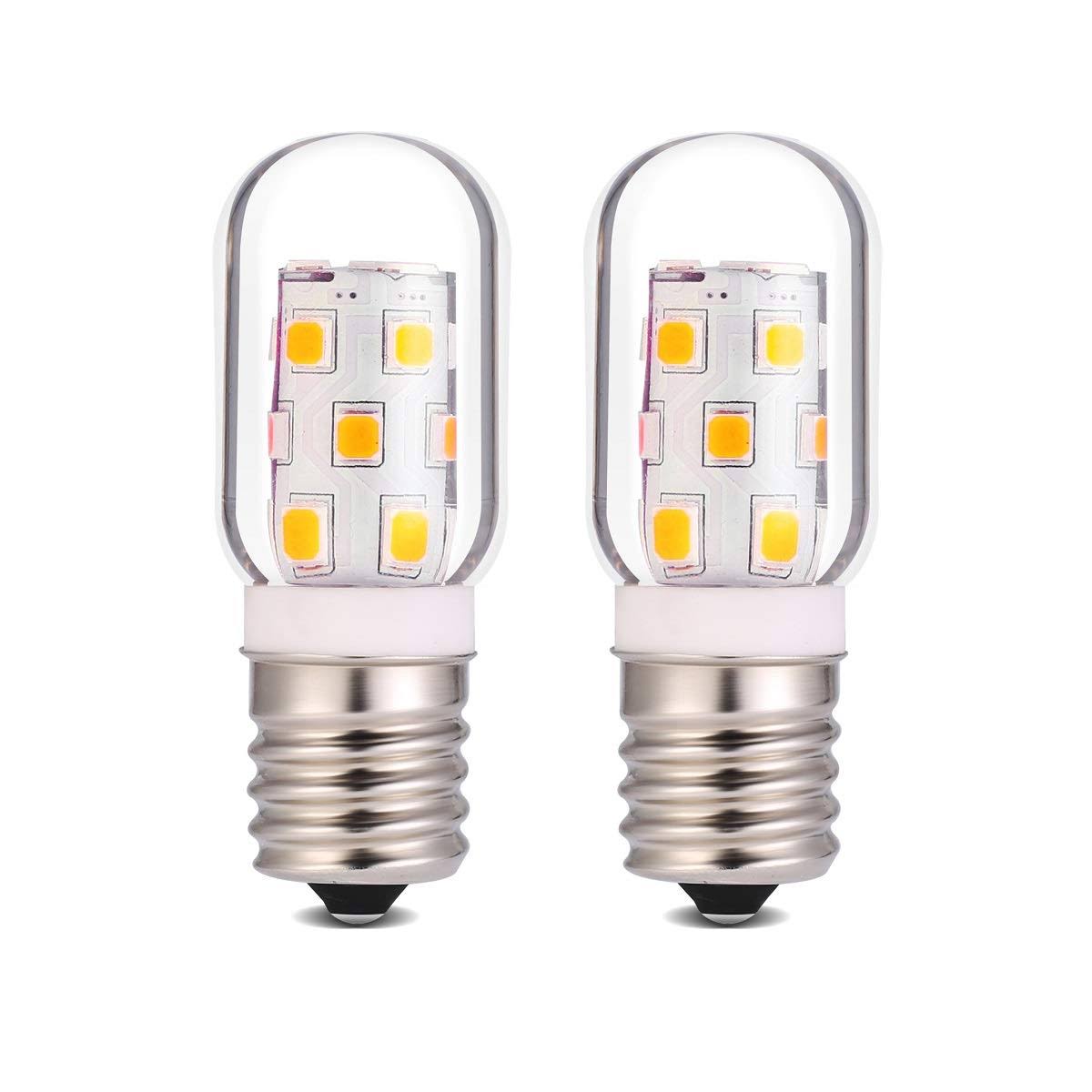 Neanete LED Microwave Light Bulb Over Stove Appliance Replacement 40W Incandescent for Refrigerator, Range Hood E17 Intermediate Base 3W 360Lm